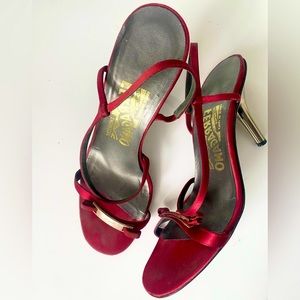 Salvatore Ferragamo Red Strappy Heels
